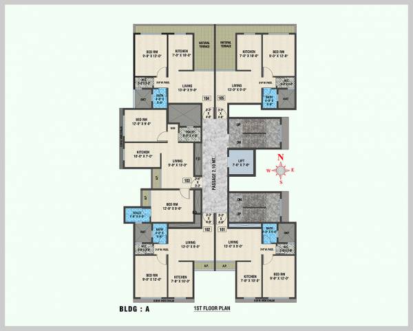  amber A Cluster Plan for 1st Floor