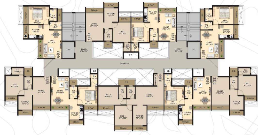  white nest 3rd 5th 7th 9th Floor White Nest Cluster Plan