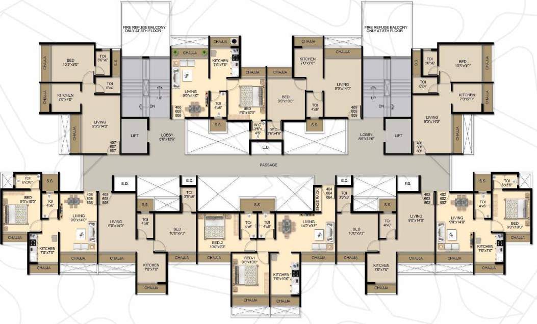  white nest 4th, 6th, 8th Floor White Nest Cluster Plan