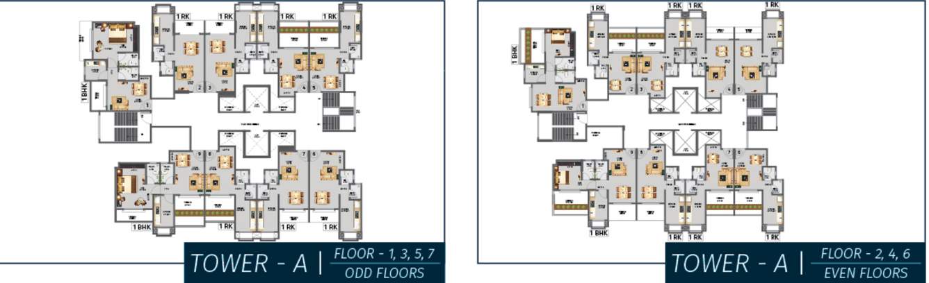  highlands Planet Highlands A Wing Cluster Plan from 1st to 7th Floor