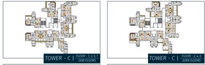  highlands Planet Highlands C Wing Cluster Plan from 1st to 7th Floor