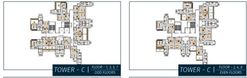  highlands Planet Highlands C Wing Cluster Plan from 1st to 7th Floor