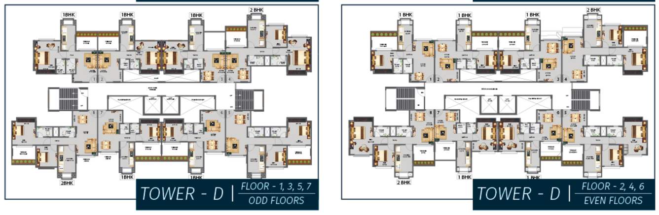  highlands Planet Highlands D Wing Cluster Plan from 1st to 7th Floor