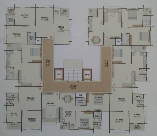 Images for Cluster Plan of Shriji Bhaktikunj Heights
