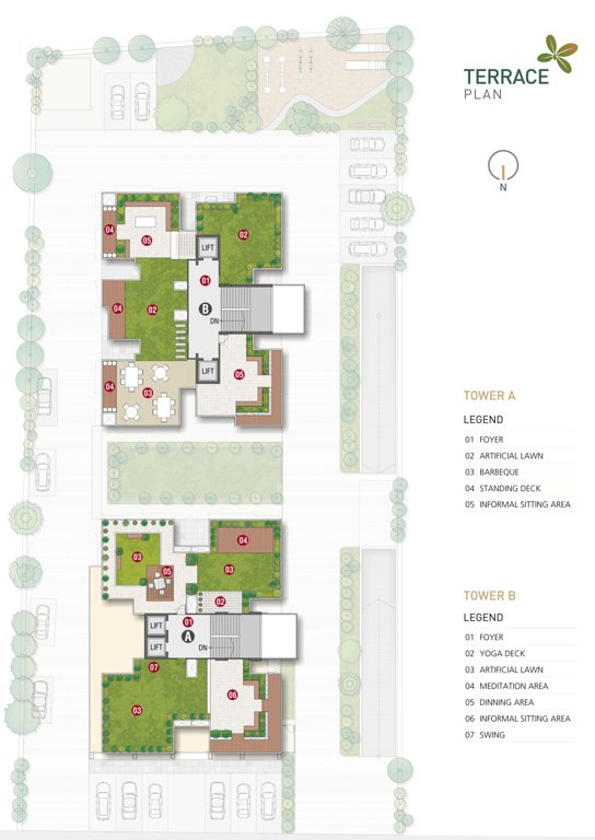  green valley Block A B Cluster Plan for Terrace Floor