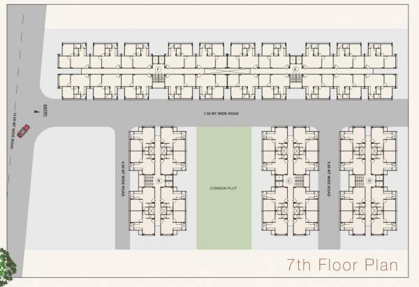  awaas-2 Block E & Block F Cluster Plan for 7th Floor