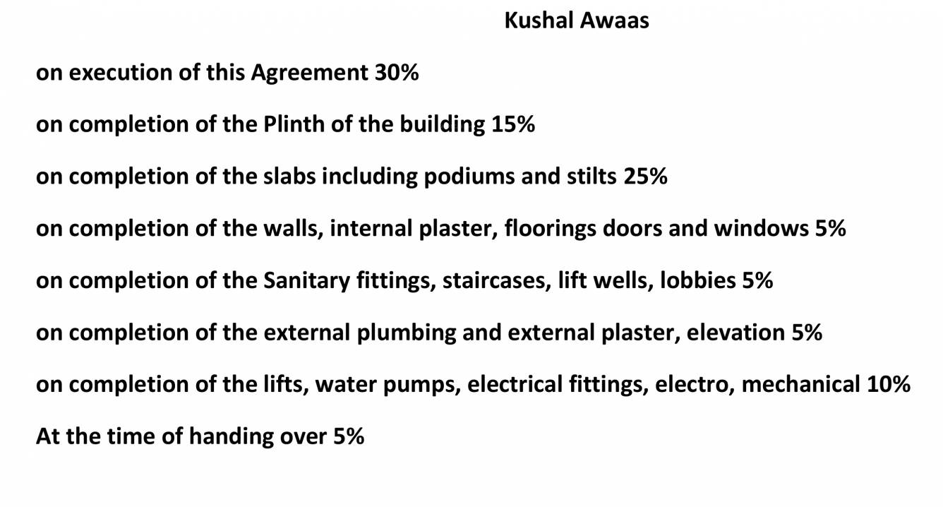 awaas-2 Construction Linked Payment (CLP) Payment Plan