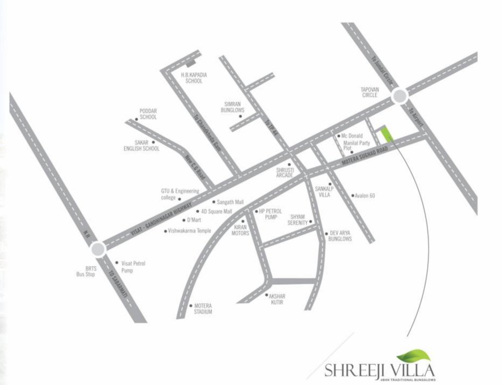  shreeji villa Location Plan