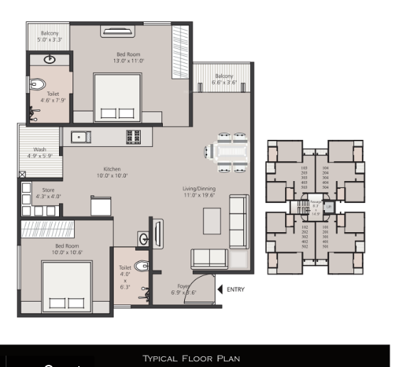  elite Tower A Cluster Plan