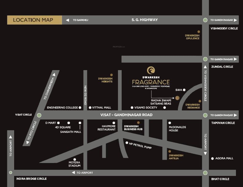  dwarkesh fragrance Location Plan
