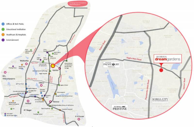  dream-gardens Images for Location Plan of Sobha Dream Gardens