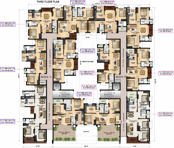  royale Block A, B Cluster Plan