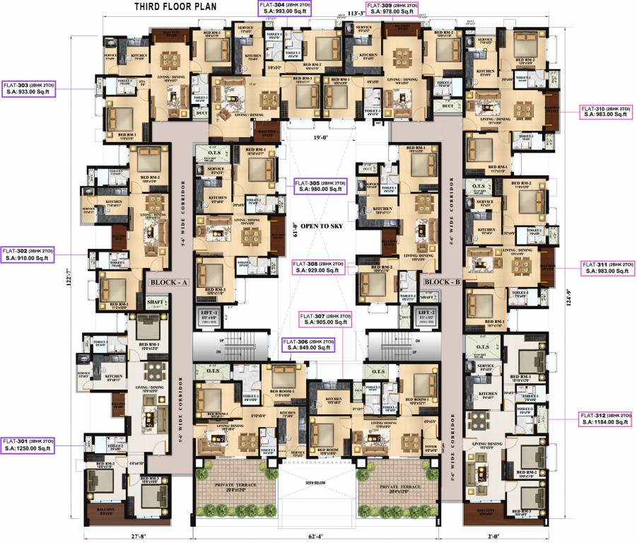  royale Block A, B Cluster Plan