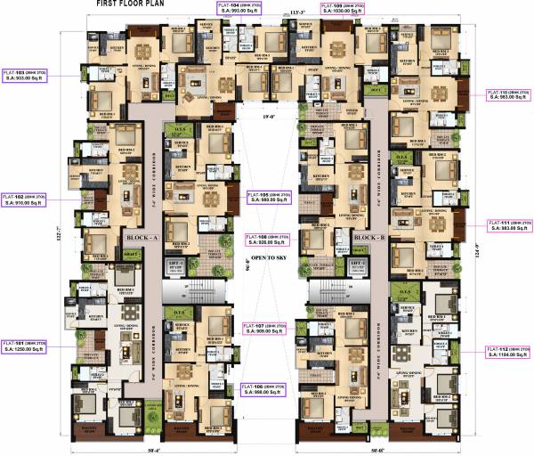  royale Block A, B Cluster Plan