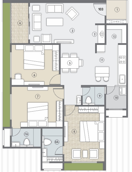  palladian Block A Cluster Plan