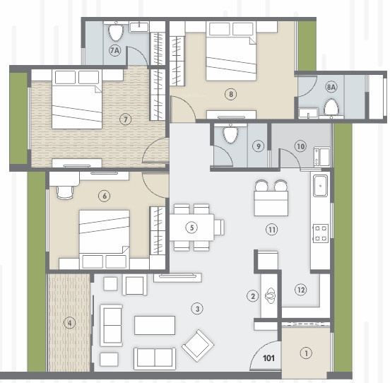  palladian Block A Cluster Plan