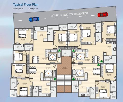  amita-apartment Cluster Plan