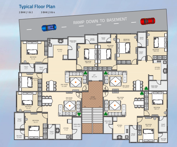  amita apartment Cluster Plan