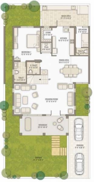  bunglows-7 Cluster Plan