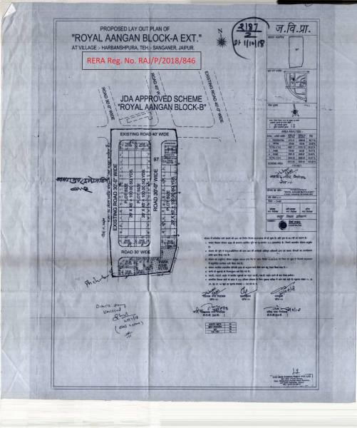 layoutPlan of Gokul Kripa Royal Aangan Block A Ext