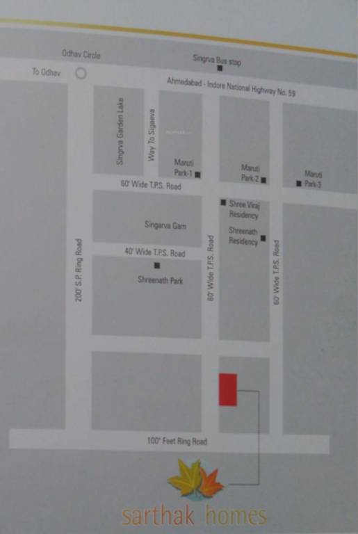 Images for Location Plan of Sarthak Homes