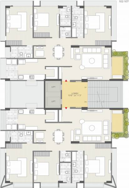 Images for Cluster Plan of Amphi Ivory 3 Bedroom Homes