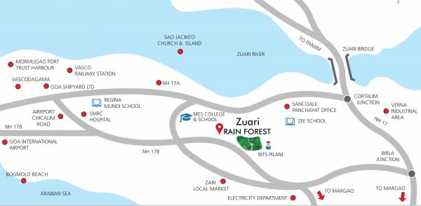 Images for Location Plan of Adventz Zuari Rain Forest Apartment