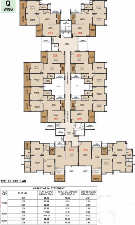  graffiti phase 5 Typical 12th Floor Plan Of Wing Q 