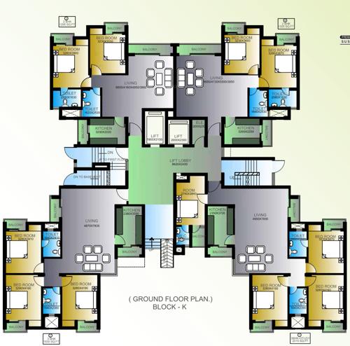  celebrity-garden-block-k Celebrity Garden Block K Cluster Plan for ground Floor
