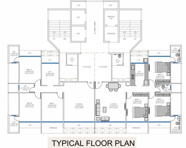  palm-woods Platinum Palm Woods Typical Cluster Plan
