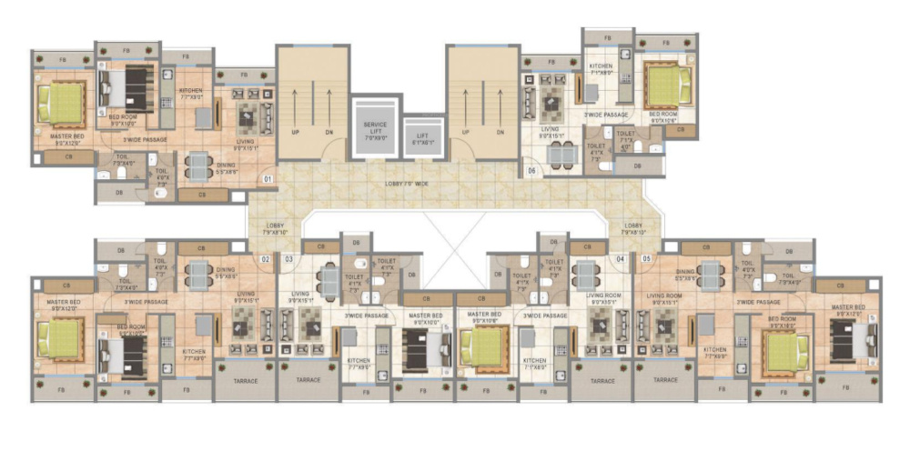  fatima enclave B Wing Cluster Plan