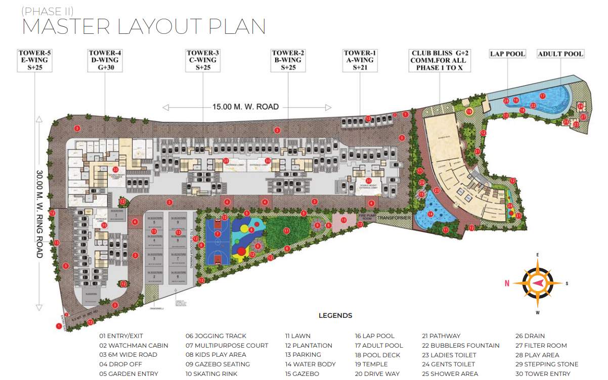  vedant millenia happiness phase ii wing a Layout Plan