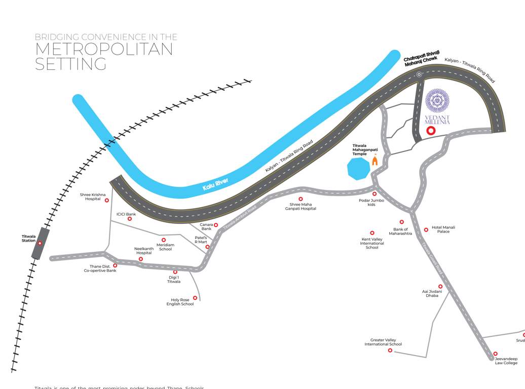  vedant millenia happiness phase ii wing a Location Plan