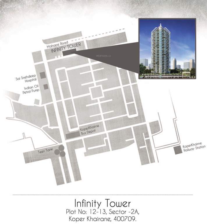  infinity tower Location Plan