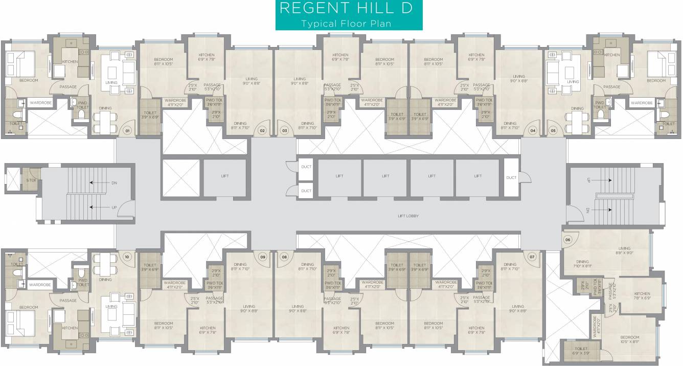 Images for Cluster Plan of Hiranandani Regent Hill A B C D And E Wing