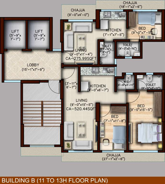  padmavati towers Padmavati Towers B & C Wing Cluster Plan