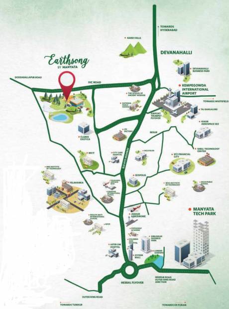  earthsong Images for Location Plan of Manyata Earthsong