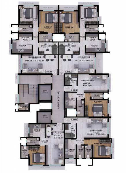  fortuna-blue Kamal Heights Cluster Plan