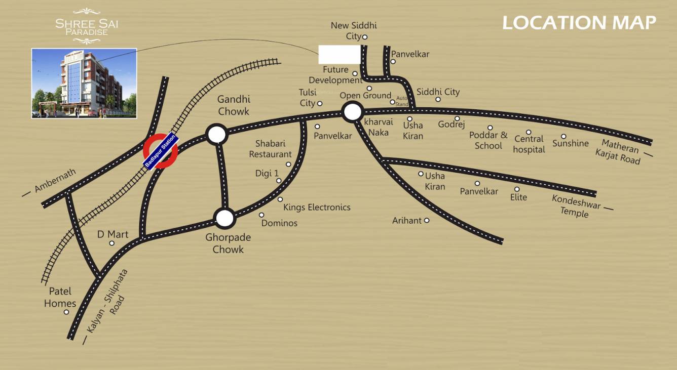  shree sai paradise Location Plan