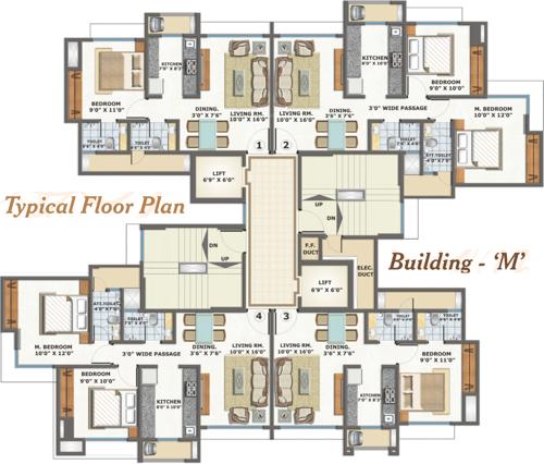 Images for Cluster Plan of Bhoomi Acres M Wing