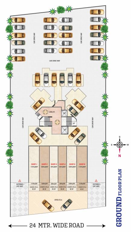  pillars bellview Sarang Pillars Bellview Cluster Plan For Ground