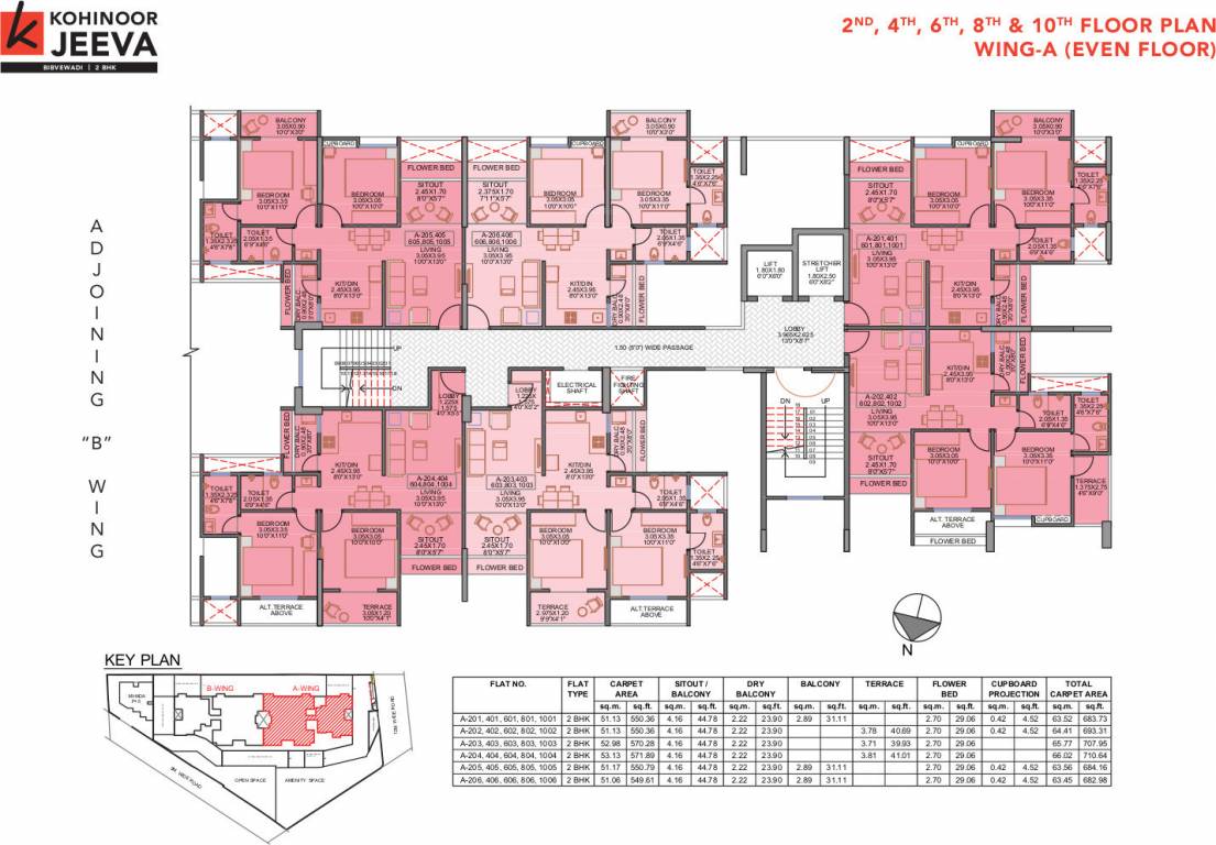  kohinoor jeeva Wing   A Cluster Plan
