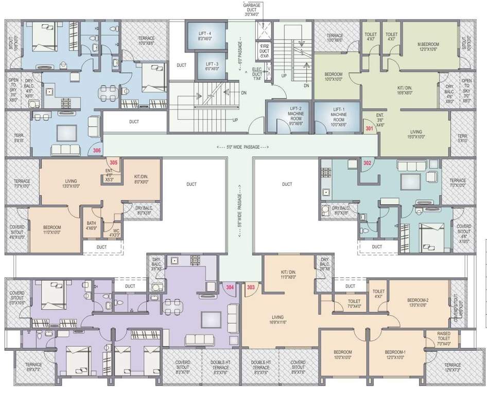 Images for Cluster Plan of Lunkad Akash Towers A and B
