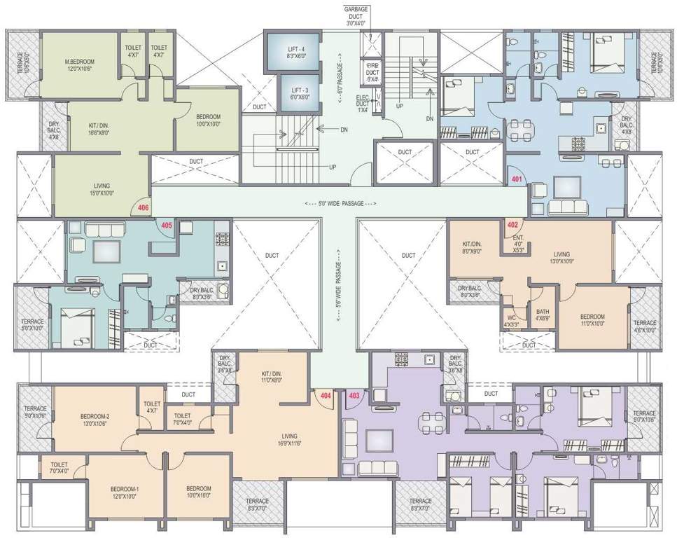 Images for Cluster Plan of Lunkad Akash Towers A and B