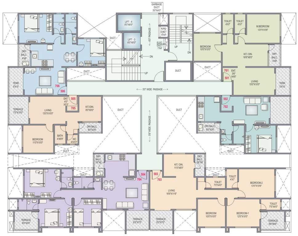 Images for Cluster Plan of Lunkad Akash Towers A and B