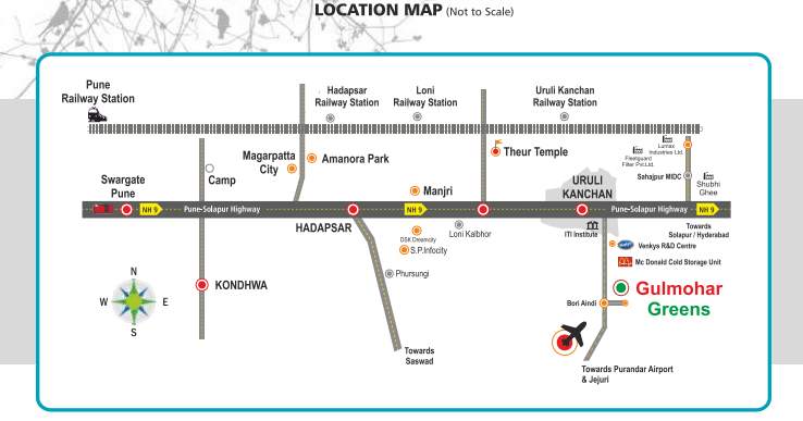  gulmohar greens na plots Location Plan