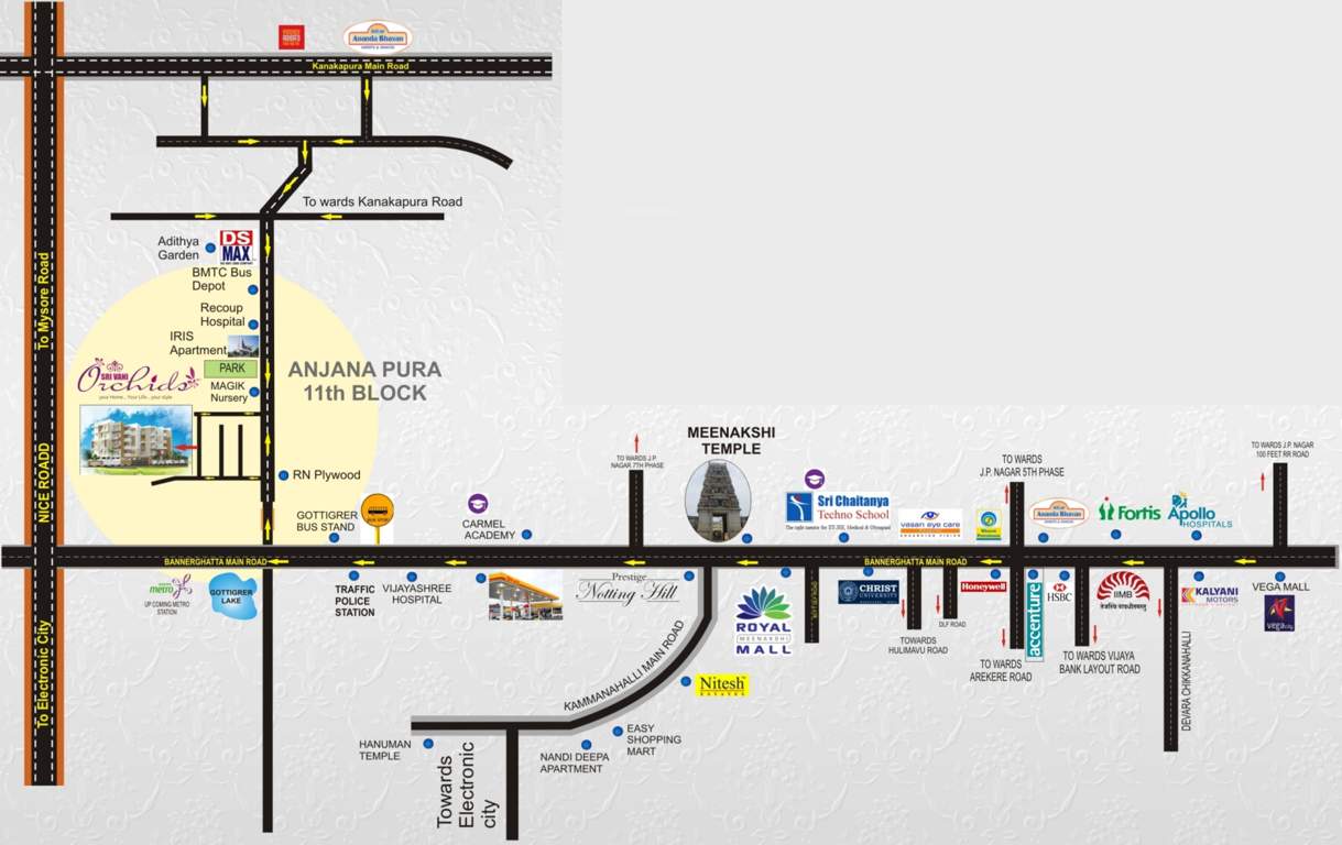  orchids Images for Location Plan of Sri Vani Orchids