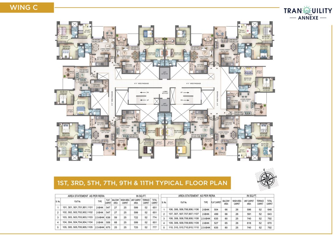  tranquility annexe A Wing Cluster Plan