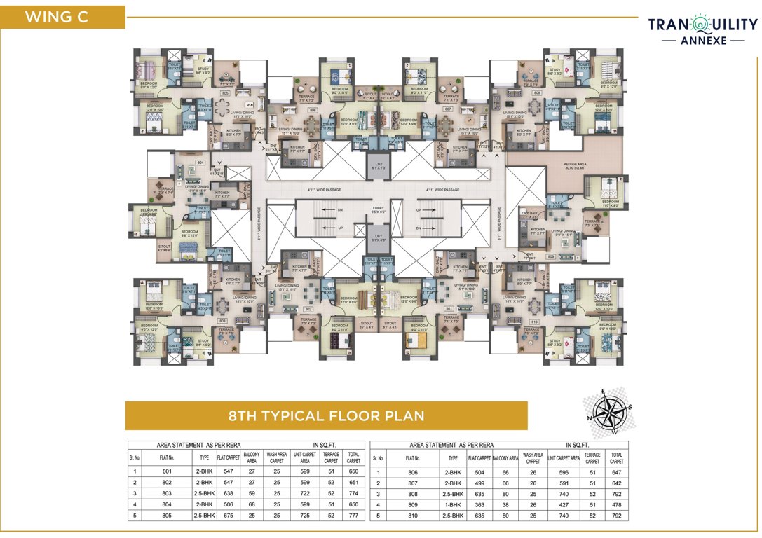  tranquility annexe A Wing Cluster Plan