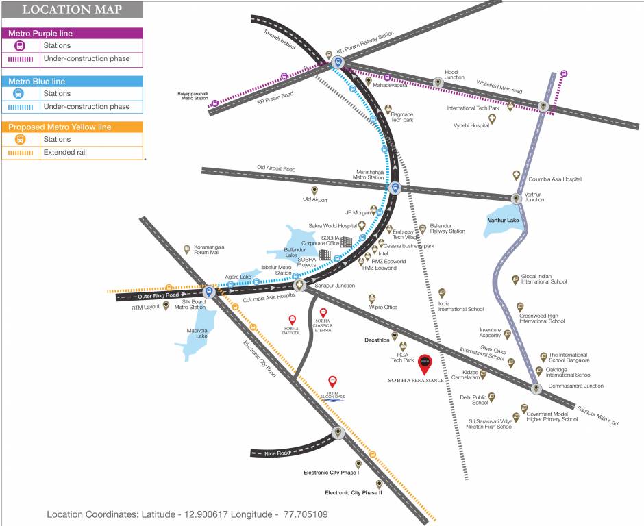 Images for Location Plan of Sobha Royal Pavilion Phase 8 Wing 15